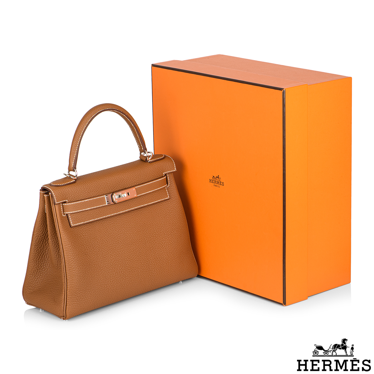 Hermes Kelly II Retourne 35 Vert Amande Togo 2019 PHW Handbag Purse